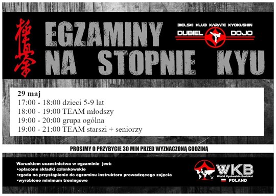 Egzamin na stopnie kyu!