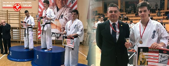 Brązowy medal Alexa na Mistrzostwach Polski Juniorów Karate Kyokushin.